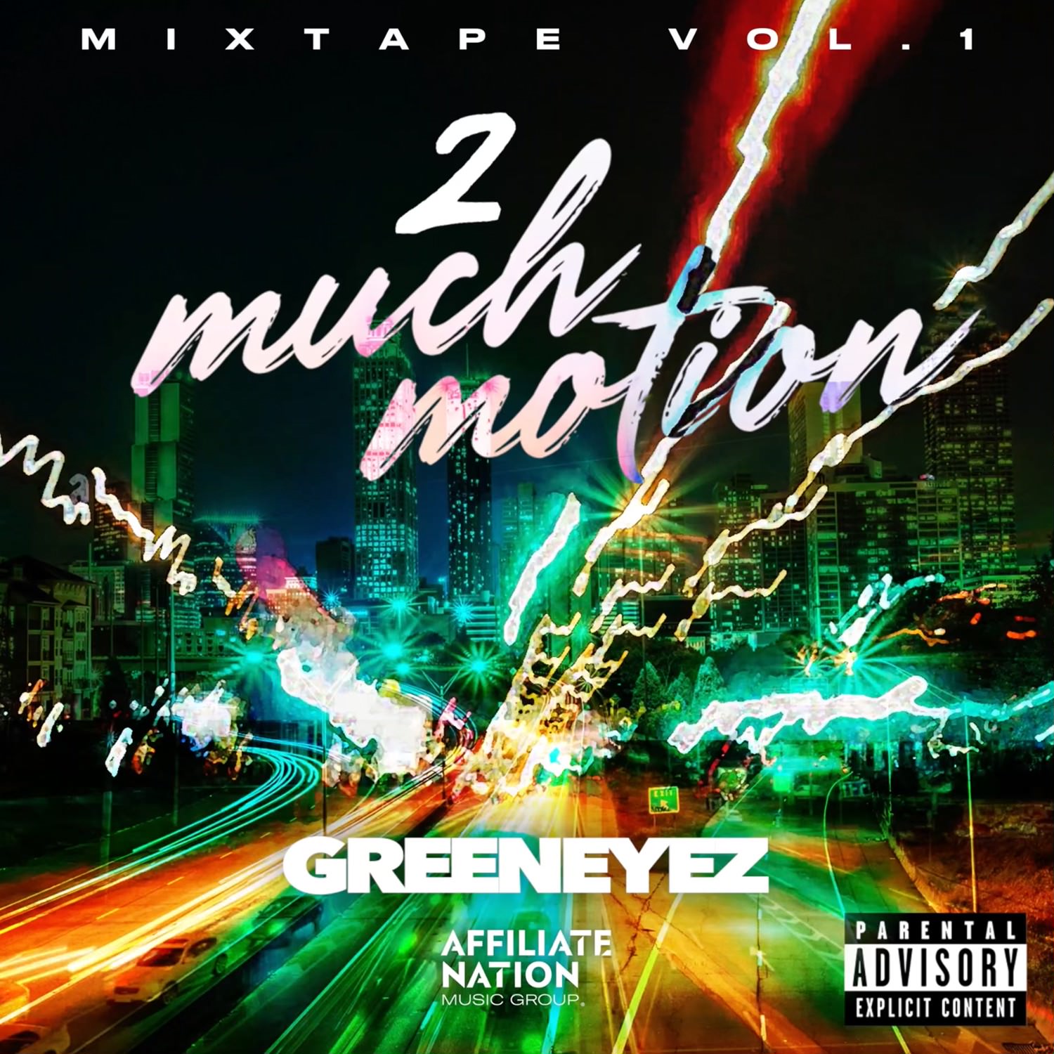 GreenEyez - 2 Much Motion Cover Art